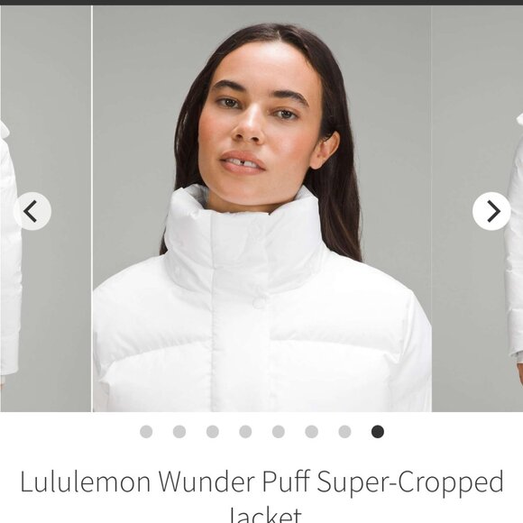 NWT Lululemon Wunder Puff Super-Cropped Jacket White *rare discontinued - Picture 4 of 7
